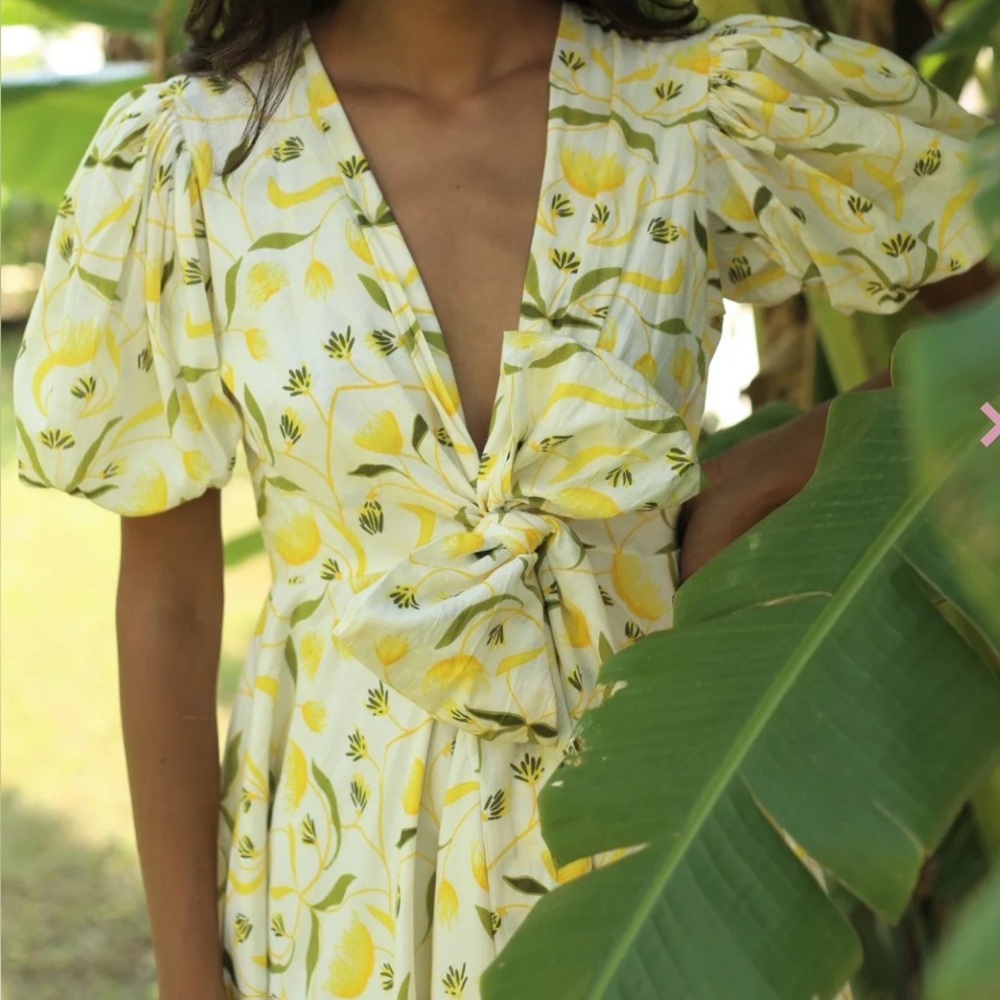 Monsoon and Beyond Lola Dress, Yellow Mangrove - Picture 3 of 12